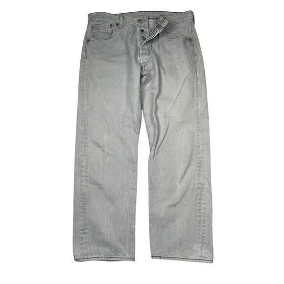 Levi’s 501 Original Shrink to Fit Straight Leg Denim Jeans Gray 36x27, tag 36x30 - Picture 1 of 6